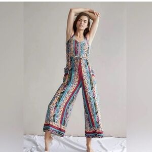 Anthropologie Floral Calais Jumpsuit